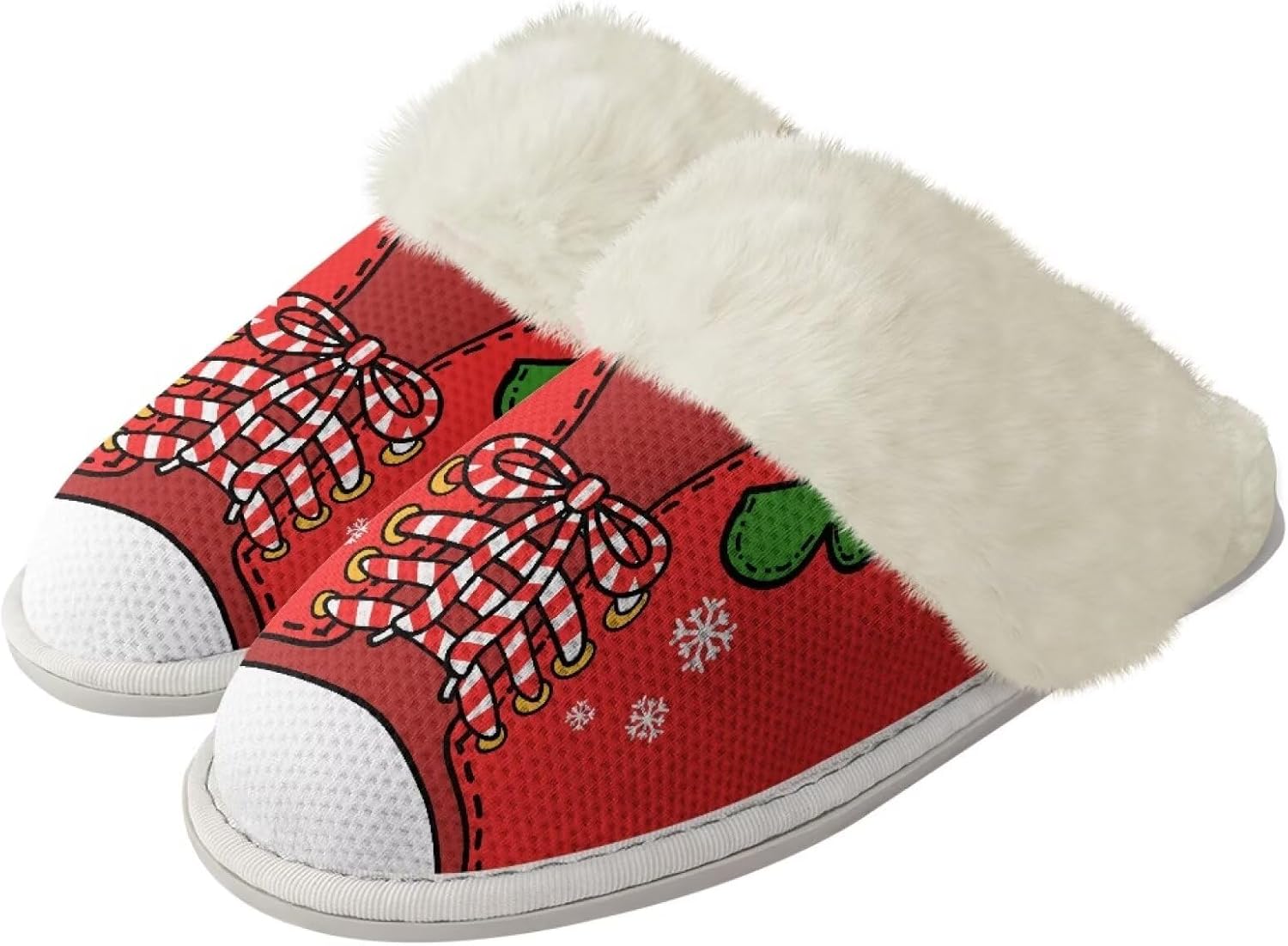 

Рождественские хлопковые тапочки с принтом для женщин и мужчин, повседневные, с нескользящей подошвой, мягкие плюшевые домашние тапочки для улицы и дома Zhangruoheng, Christmas Shoes Designs