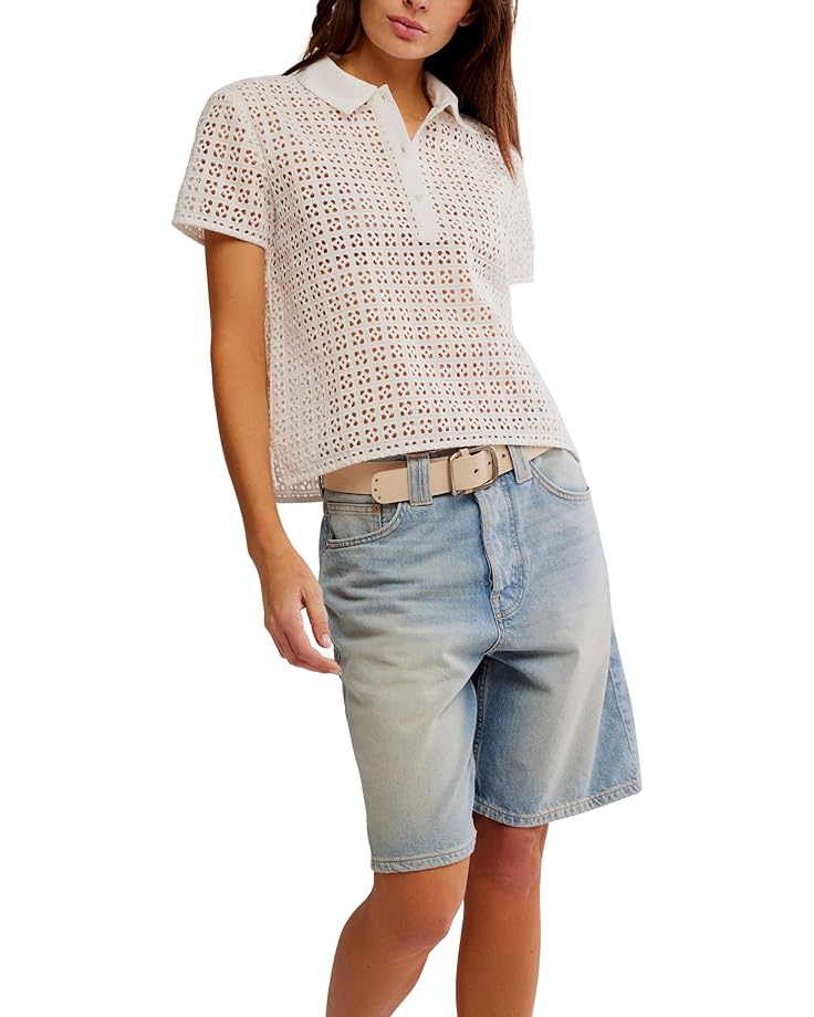 

Топ Free People Anna Eyelet Top, цвет Clean Ivory