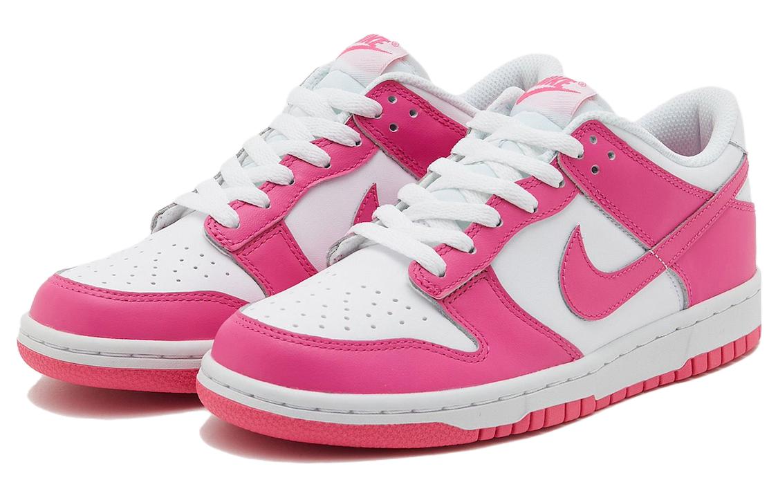 Dunk Low Laser Fuchsia GS Nike, бело-розовая — фото 2