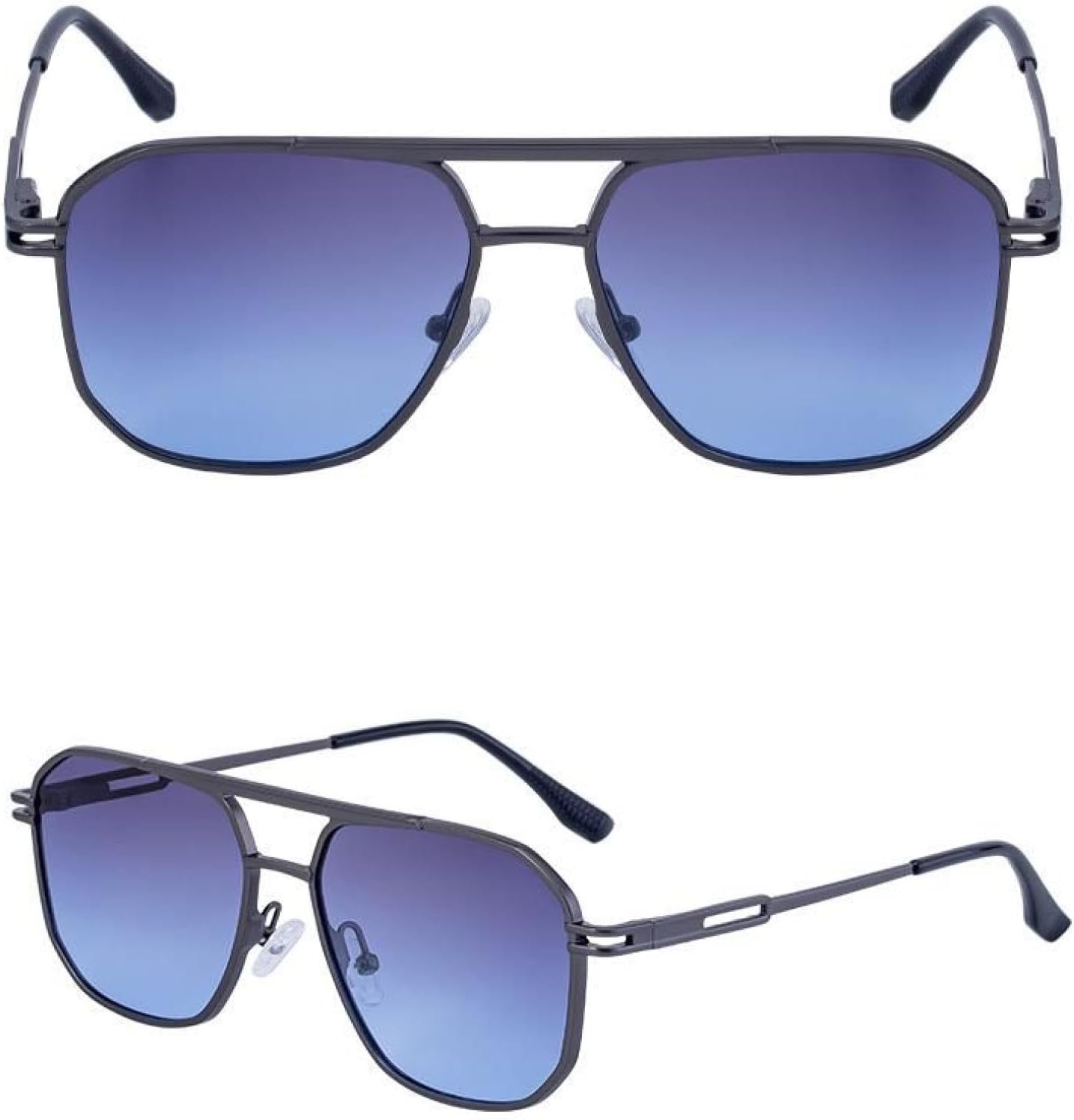 

Винтажные солнцезащитные очки в стиле стимпанк для женщин и мужчин, роскошные, классические, в металлической оправе, с защитой от УФ-излучения UV400 TVTBBVV, C3gungrayblue