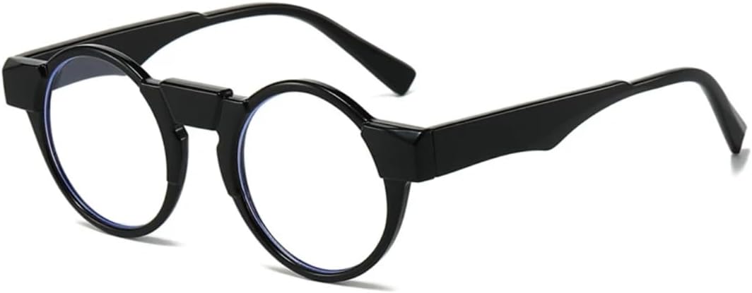 

Модные маленькие круглые солнцезащитные очки в стиле стимпанк для женщин, ретро, ​​с прозрачными линзами цвета океана, защита от УФ-излучения UV400, роскошные очки для мужчин в стиле панк VFDHN, Black Clear