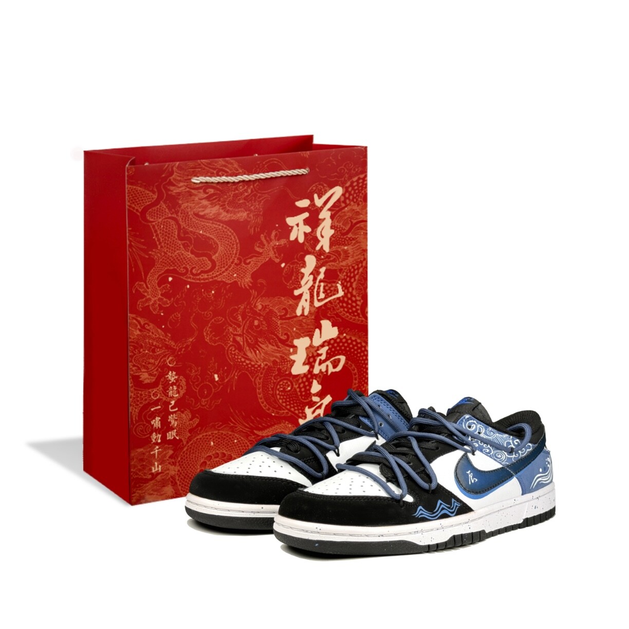 

Кроссовки Nike Dunk Skateboarding Shoes Unisex Low-top Black/white, цвет Dodger Blue