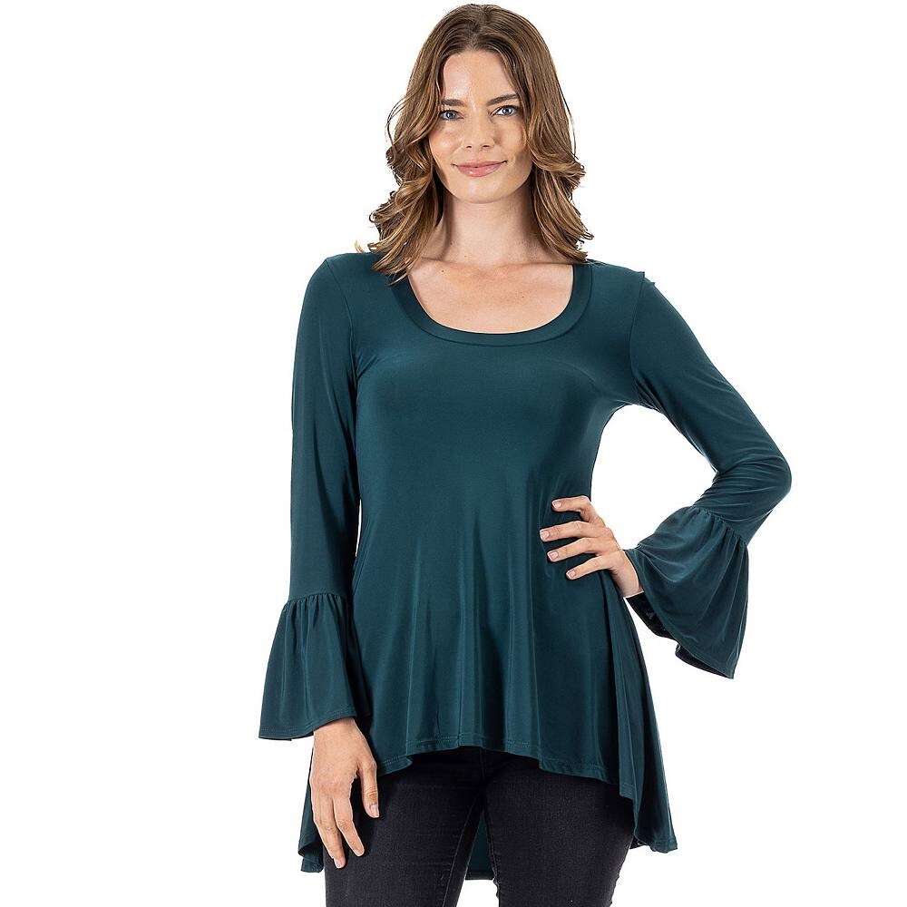

Женская туника с длинными рукавами-колокольчиками 24Seven Comfort Apparel, цвет Hunter