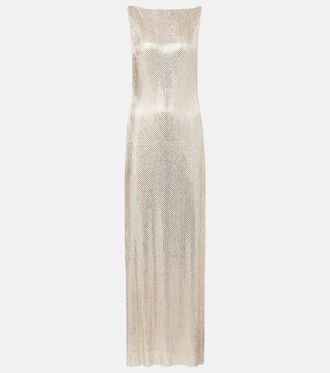 

Сетчатое платье, украшенное кристаллами Roland Mouret, Champagne