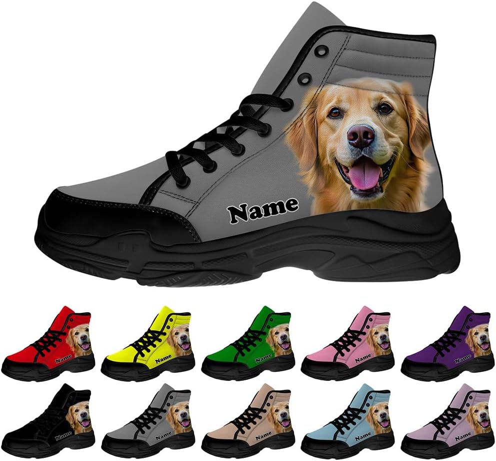 

Женские высокие кеды из канвы с индивидуальной картиной и текстом, персонализированный подарок для нее и для него Quorax, серый