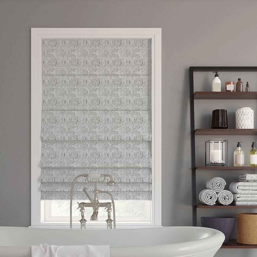 

Sun Zero Talmage Tonal Geometric 100% Blackout Аккумуляторный римский оттенок, длина 64 дюйма, цвет Steel