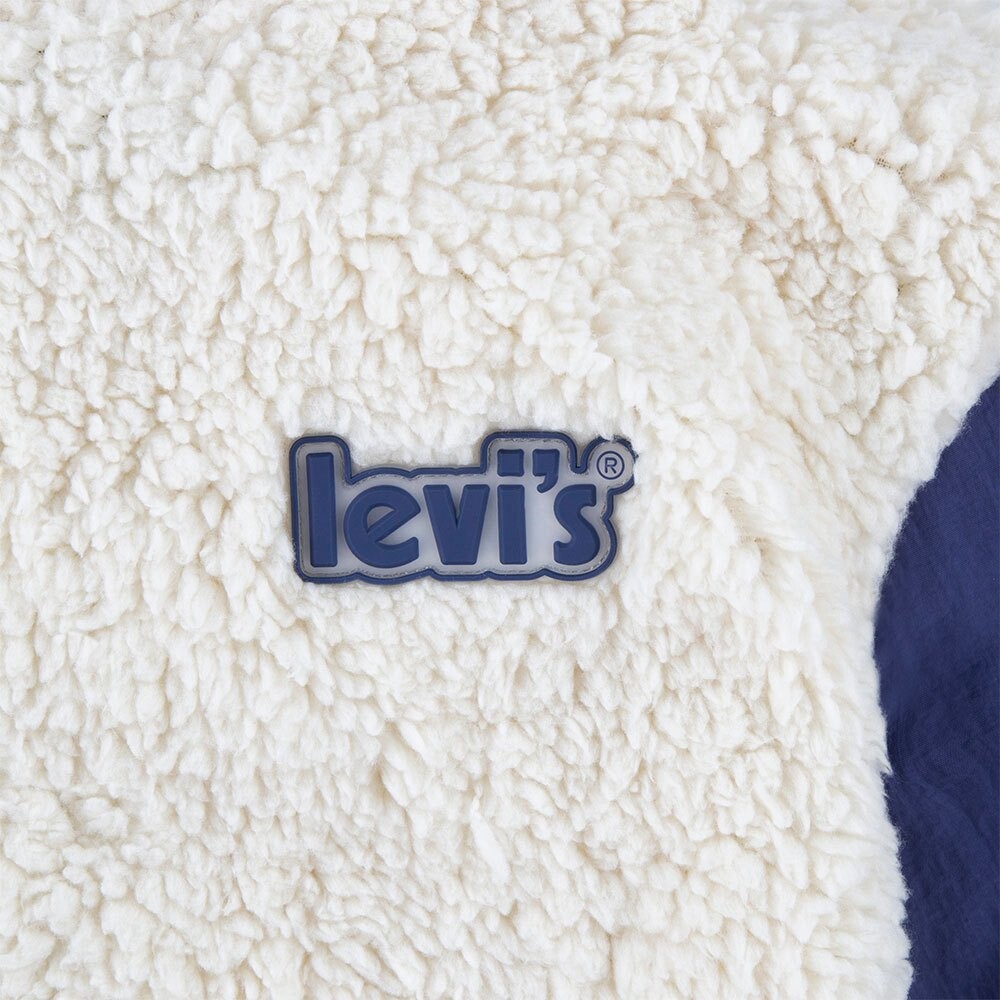 Куртка Levi´s Boxy Fit Sherpa Teen, бежевый — фото 4
