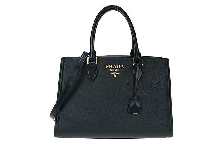 

PRADA Кожаная сумка-шоппер через плечо кроссбоди женская черная