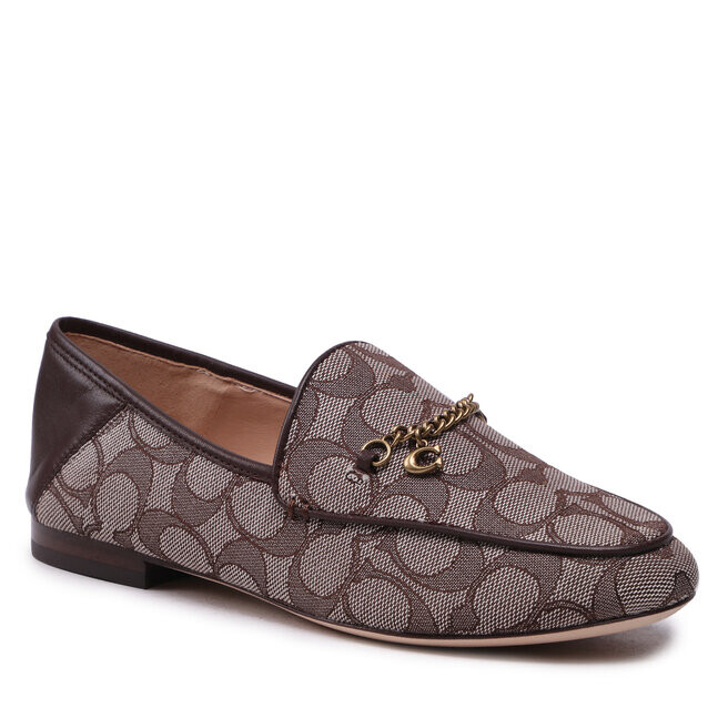 Мокасины Coach HannaTextured Jacq, коричневый