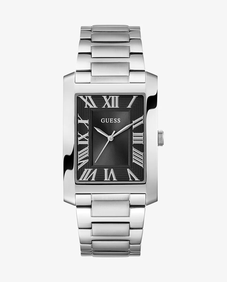 

Мужские часы Clyde GW0896G1 из стали с серебряным ремешком Guess, серебряный