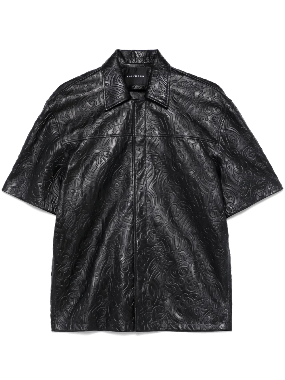 

Кожаная рубашка John Richmond, черный