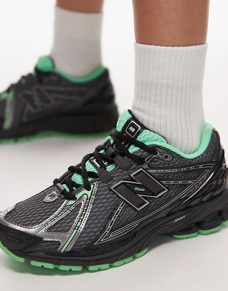 Кроссовки унисекс New Balance 1906r черного и зеленого цветов — фото 3