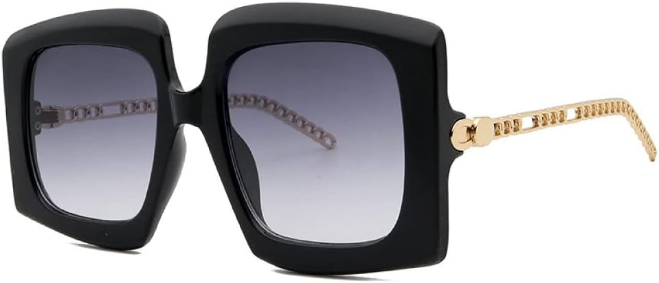 

Солнцезащитные очки для женщин с градиентной окраской и большой оправой, предназначенные для использования на открытом воздухе и защиты от ультрафиолетового излучения generic, Black