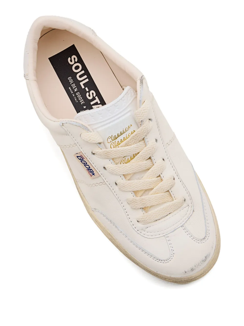 Кожаные кроссовки Soul Star на шнуровке Golden Goose, бежевый — фото 4