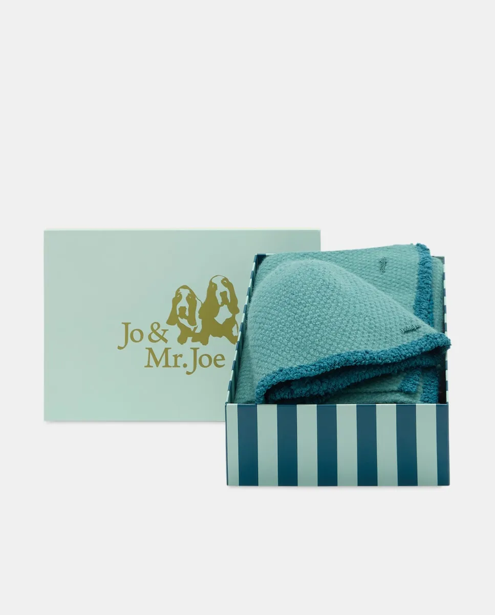 

Комплект: простая шапка с шарфом Jo & Mr. Joe, темно-синий