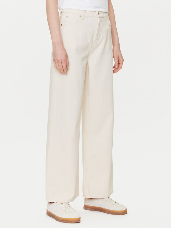 

Широкие джинсы Luise 1016209 Mustang, экрю