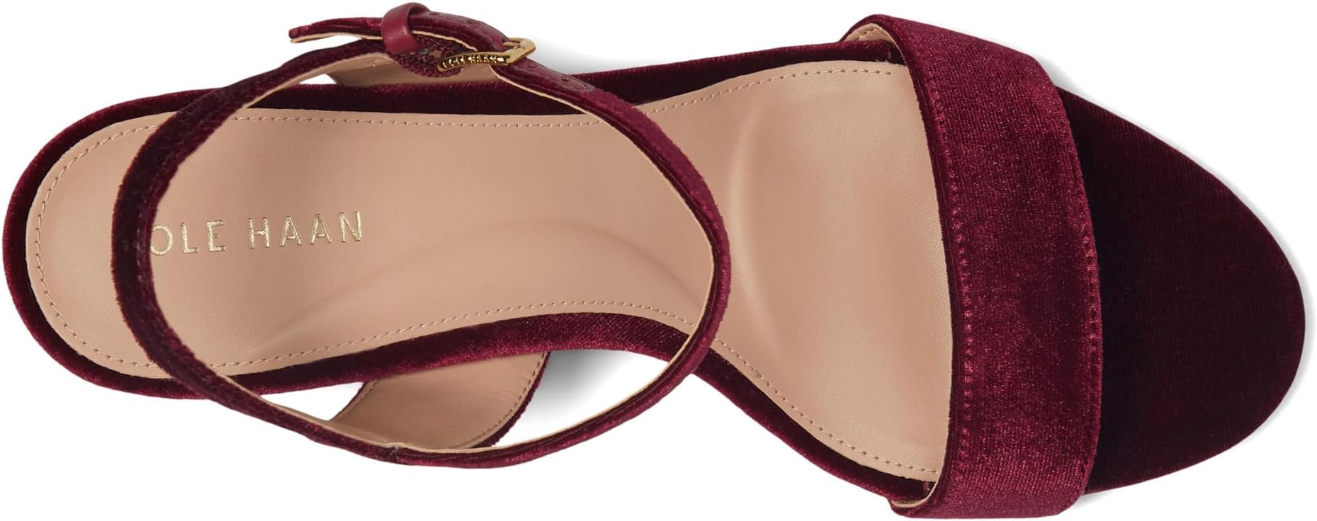 Туфли Cole Haan Josie Block Heel Sandals 65mm, Wine Velvet — фото 2
