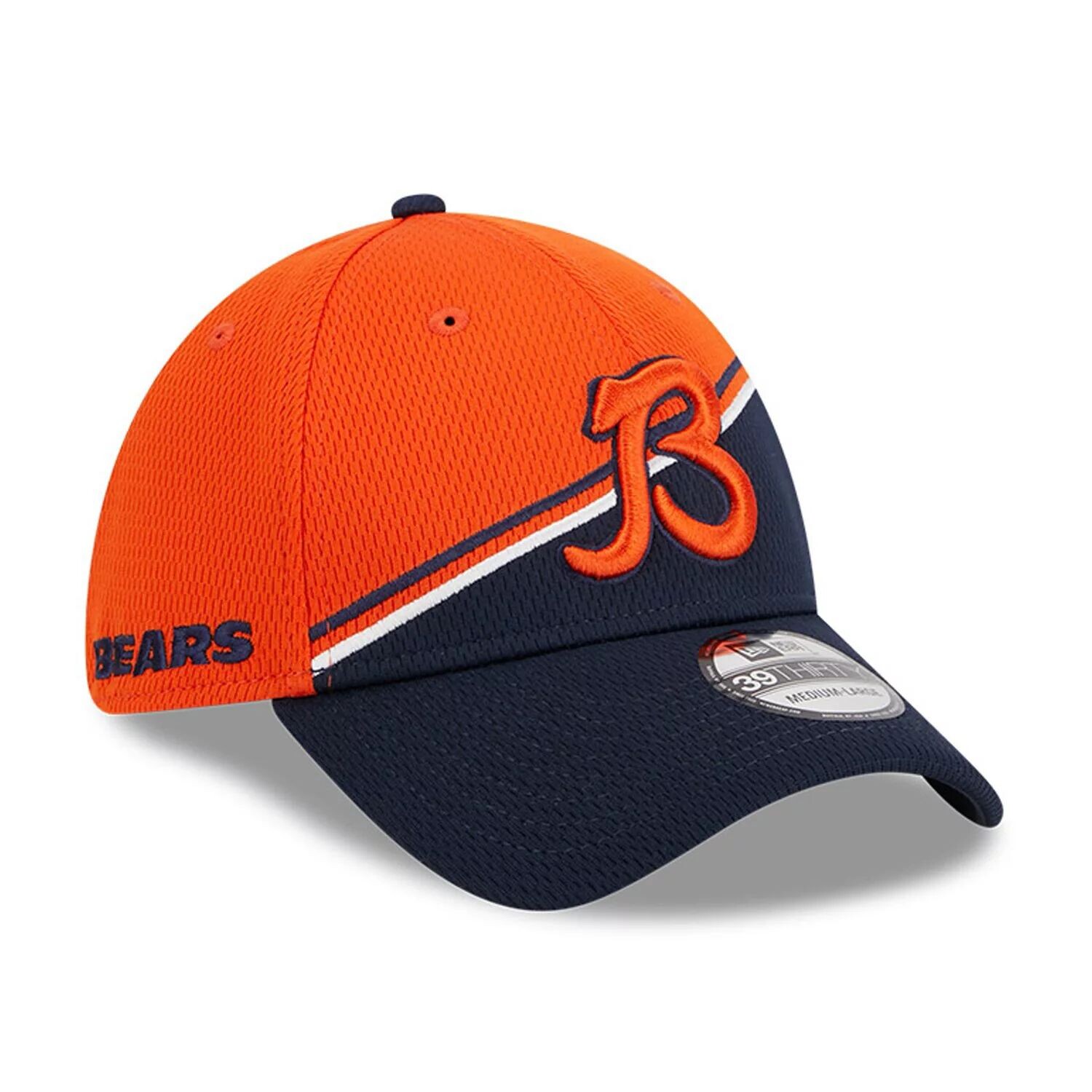 

Мужская кепка New Era оранжево-темно-синего цвета Chicago Bears 2023 Sideline 39THIRTY Flex Hat