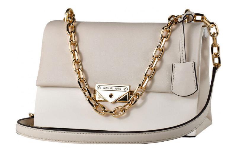 

Сумка через плечо Cece из кожи среднего размера белая женская MICHAEL KORS