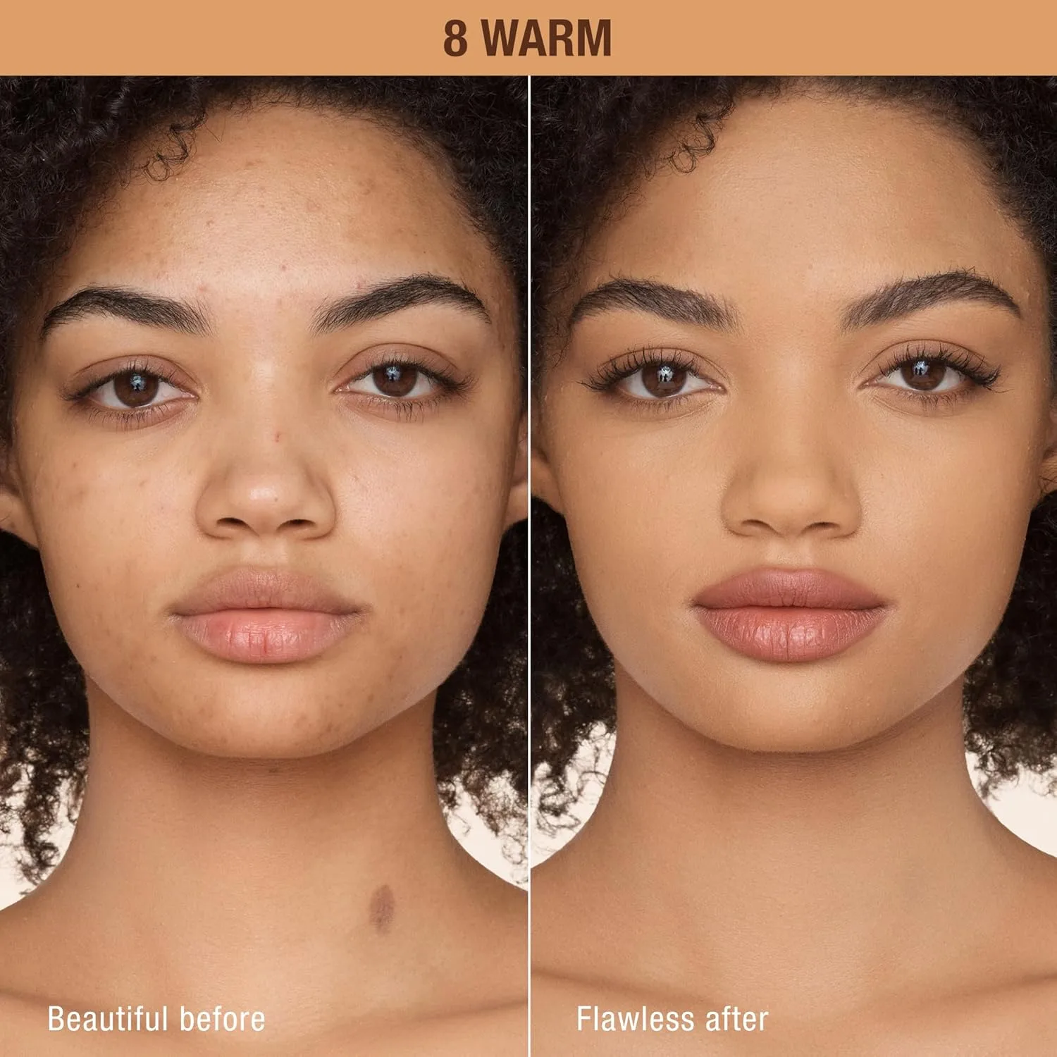 Charlotte Tilbury Airbrush Flawless Matte Foundation - тональная основа с полным покрытием и натуральным матовым финишем, выравнивает и скрывает поры, водостойкая и устойчивая к переносу, 08 Warm - Medium with warm undertones — фото 2