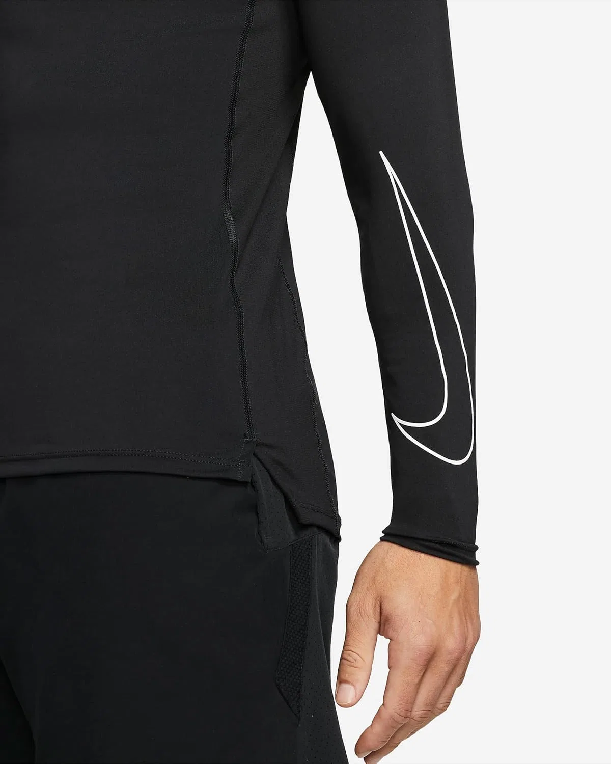 Мужская облегающая тренировочная футболка Nike Pro Dri-FIT с длинными рукавами — фото 4