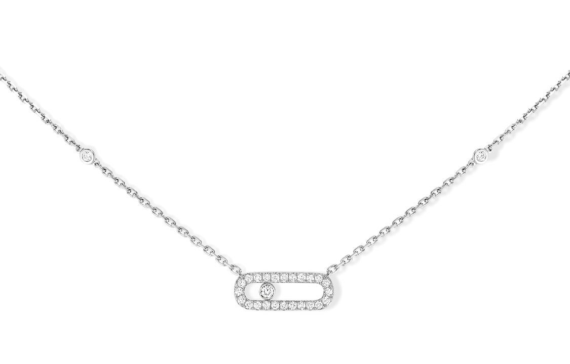 

MESSIKA Белое золото, серебряное колье с бриллиантами для женщин