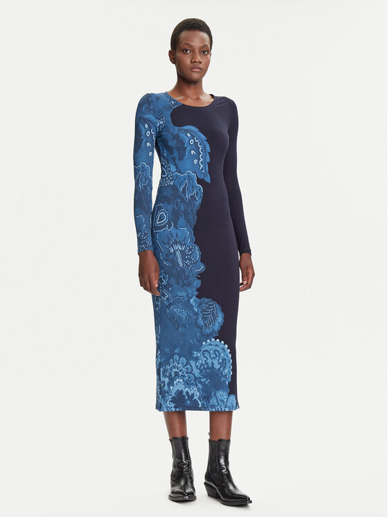 

Повседневное платье slim fit Limbani 25WWVK31 Desigual, синий