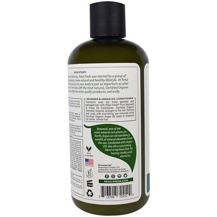 Petal Fresh Чистый укрепляющий кондиционер с морскими водорослями и аргановым маслом 16 жидких унций 475 мл — фото 3