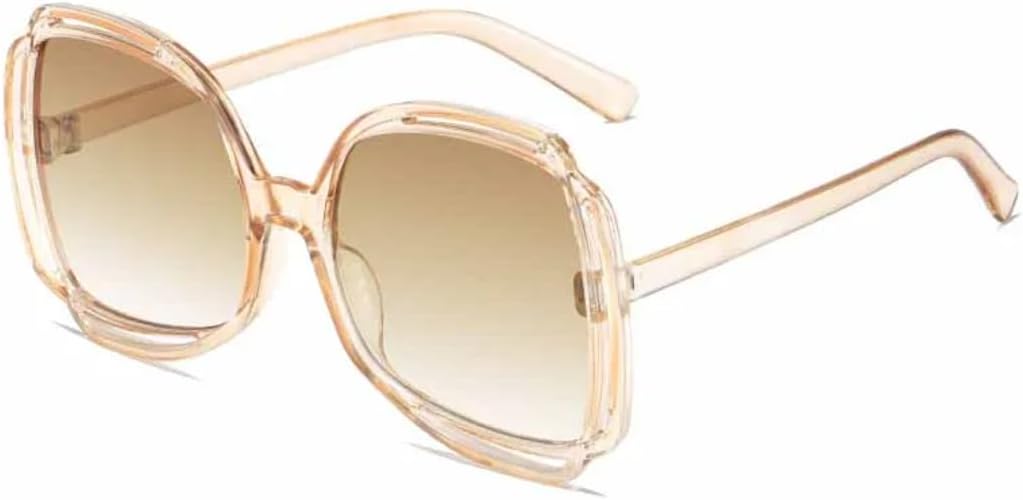 

Модные солнцезащитные очки большого размера в квадратной оправе с полой внутренней частью для женщин, роскошные мужские дорожные солнцезащитные очки UV400 TVTBBVV, Tea Tea