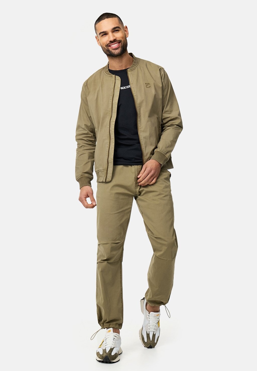 

Джинсы зауженного кроя INDICODE JEANS, хаки