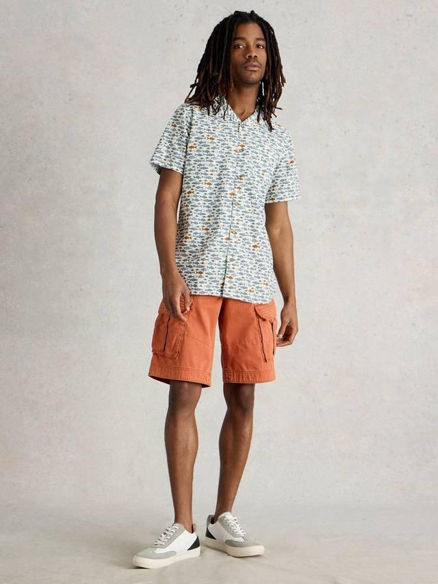 

Футболка Hayle Organic Cotton Regular Fit с принтом рыбы White Stuff, White/Multi