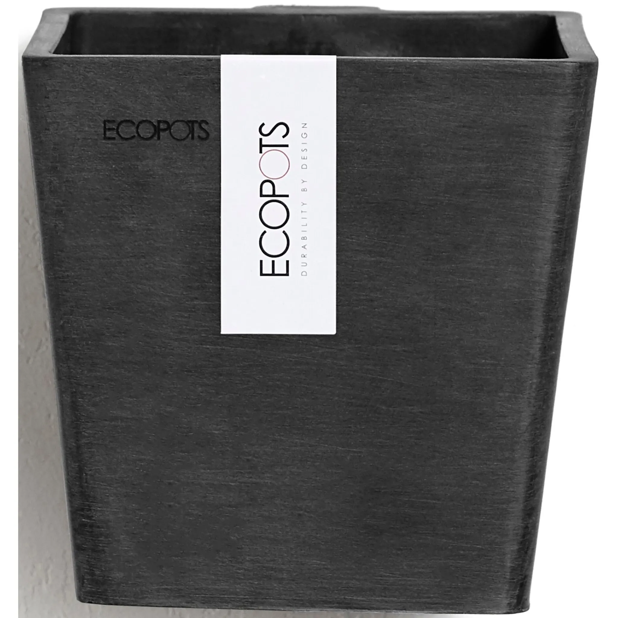 

Цветочный горшок ECOPOTS «Manhattan Wall 15 Dark Grey», для внутреннего и наружного применения: морозостойкий, ударопрочный и светостойкий, темно-серый