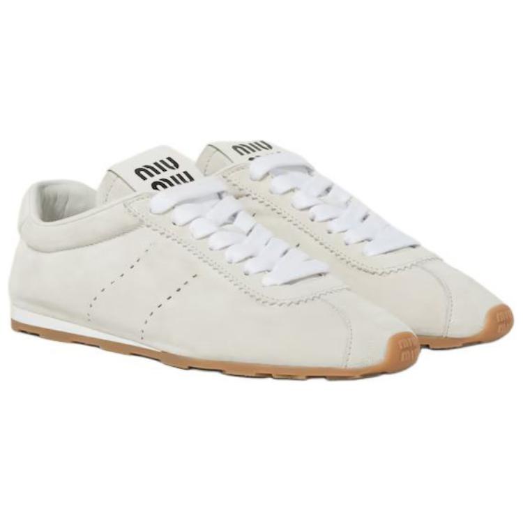 Женские бежевые кеды Low Top Casual MIU MIU — фото 2