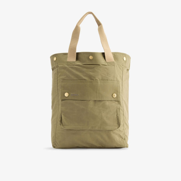 

Сумка-шоппер Transport из хлопка с тремя вариантами носки Barbour, зеленый