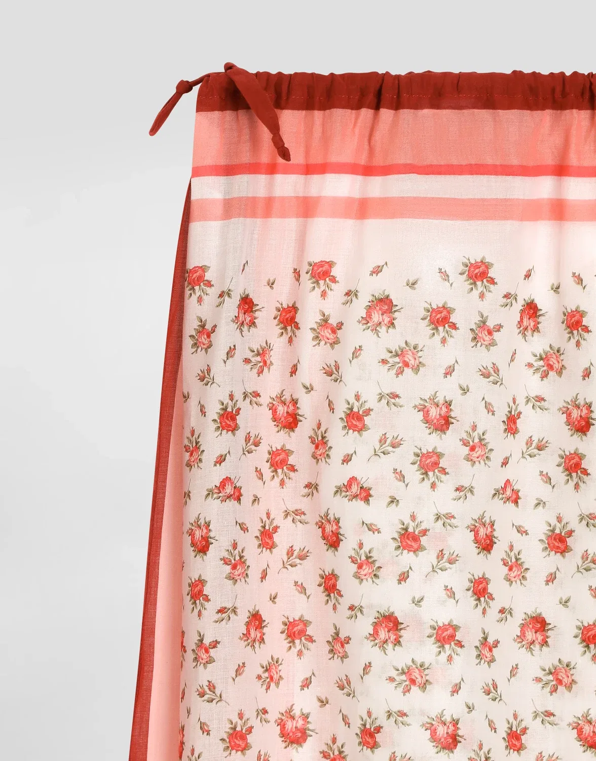 Небольшой саронг из батиста с розовым принтом Dolce & Gabbana, белый — фото 3