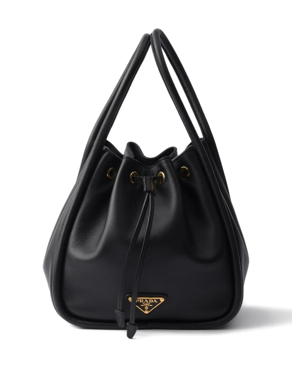 

Сумка-ведро Darling из кожи с завязкой Prada, черный