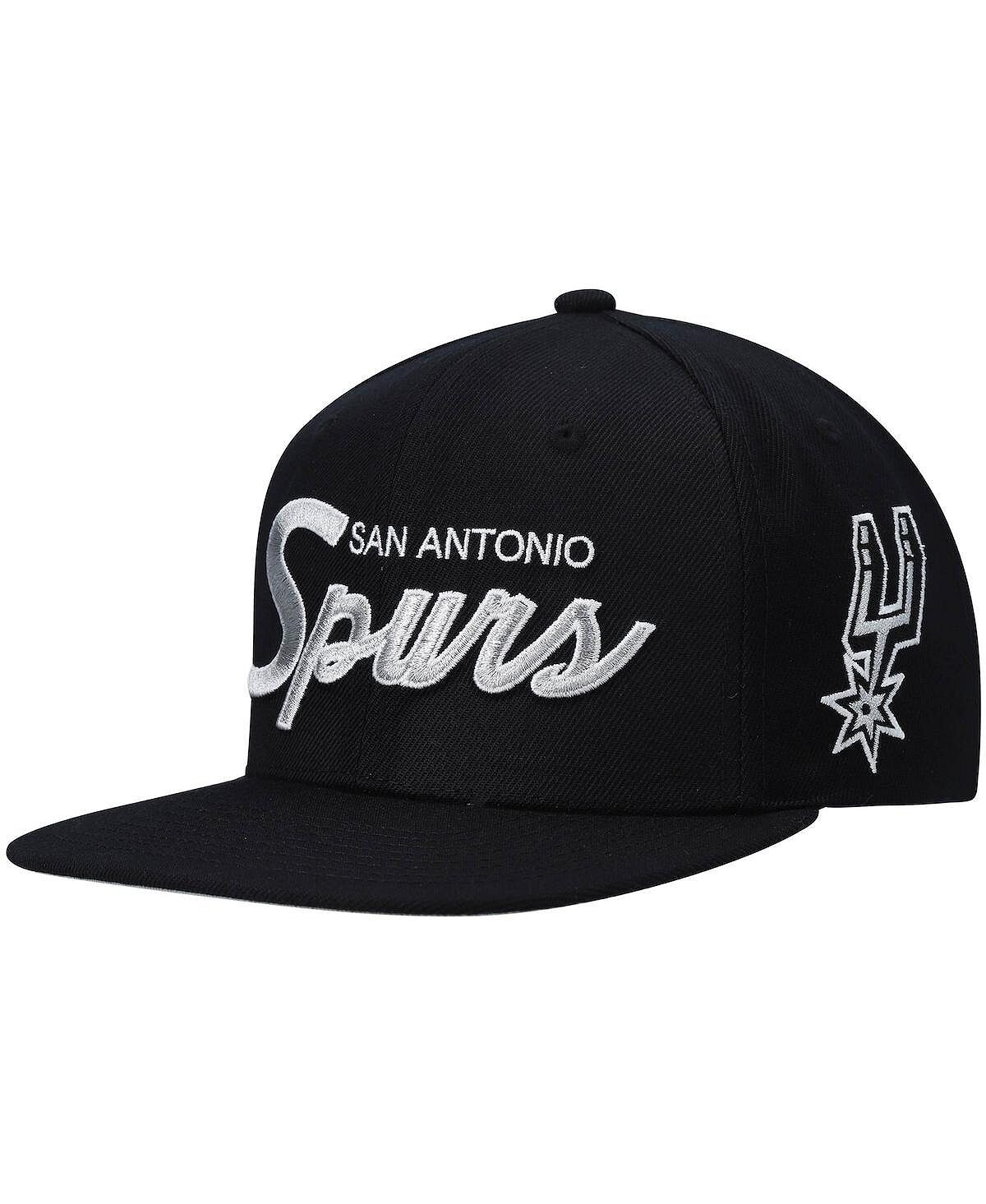 

Мужская черная кепка Snapback San Antonio Spurs Hardwood Classics Script 2.0 Mitchell & Ness