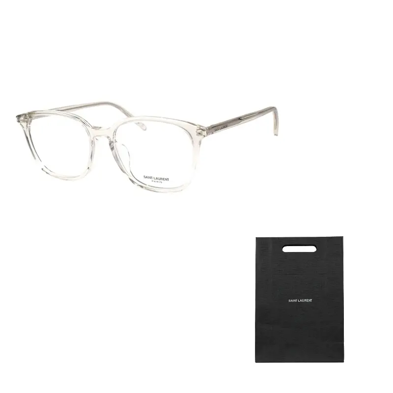 

SAINT LAURENT Квадратная оправа для очков прозрачная бежевая, Transparent Beige