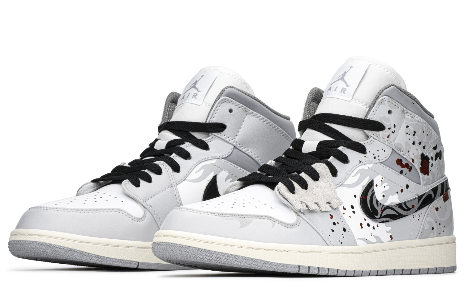 

Jordan Air Jordan 1 винтажные баскетбольные кроссовки мужские, Black/White/Gray