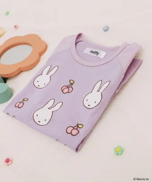 Детская пижама Miffy с вишнями, хлопок, 100-120 см, фиолетовый — фото 3