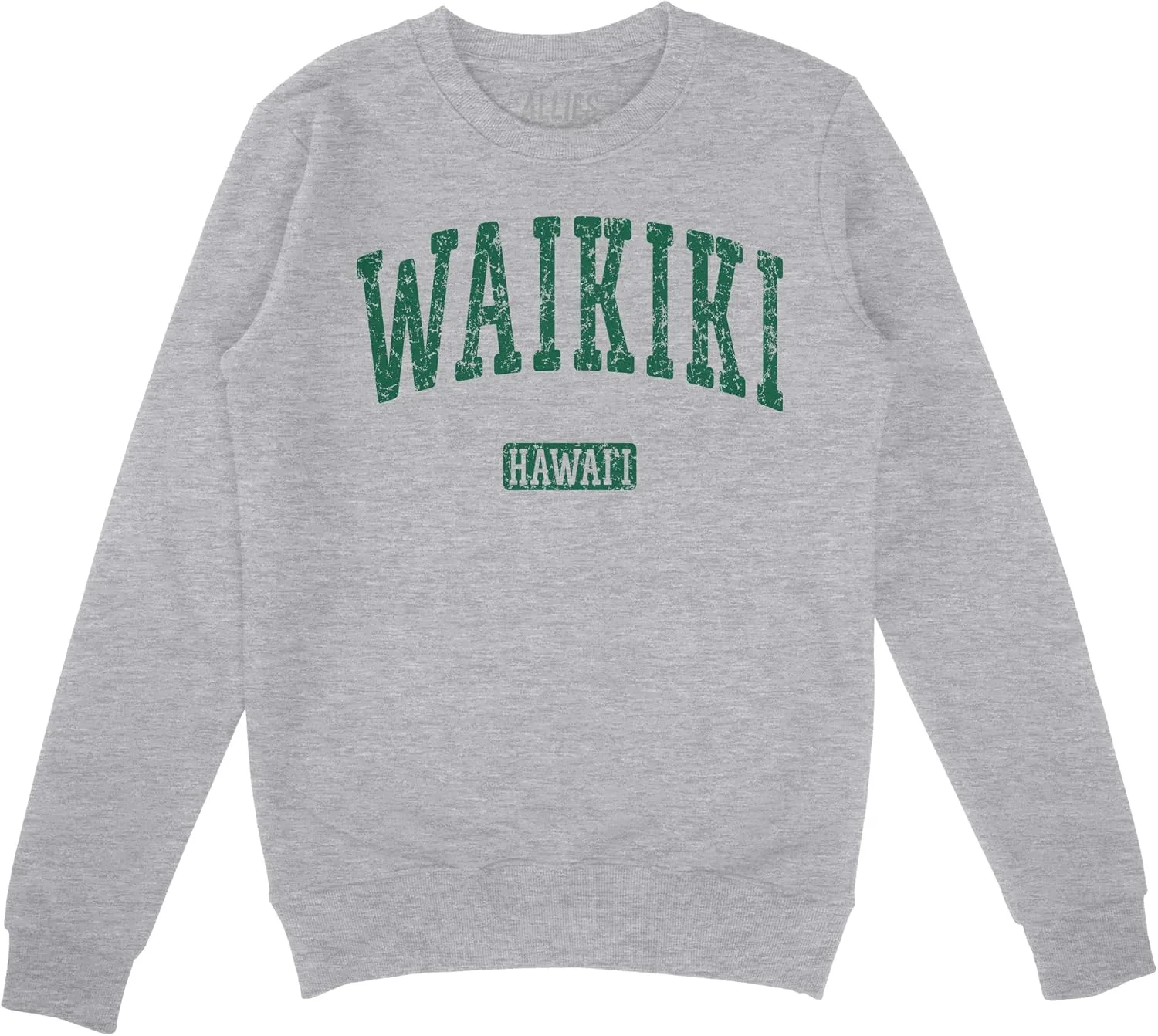 

Свитшот Allies Waikiki Hawaii | Винтажный флис для пляжных приключений | Мужской и унисекс