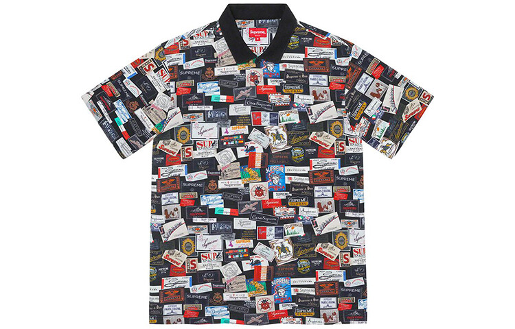 SS21 Рубашка поло унисекс Supreme, черный