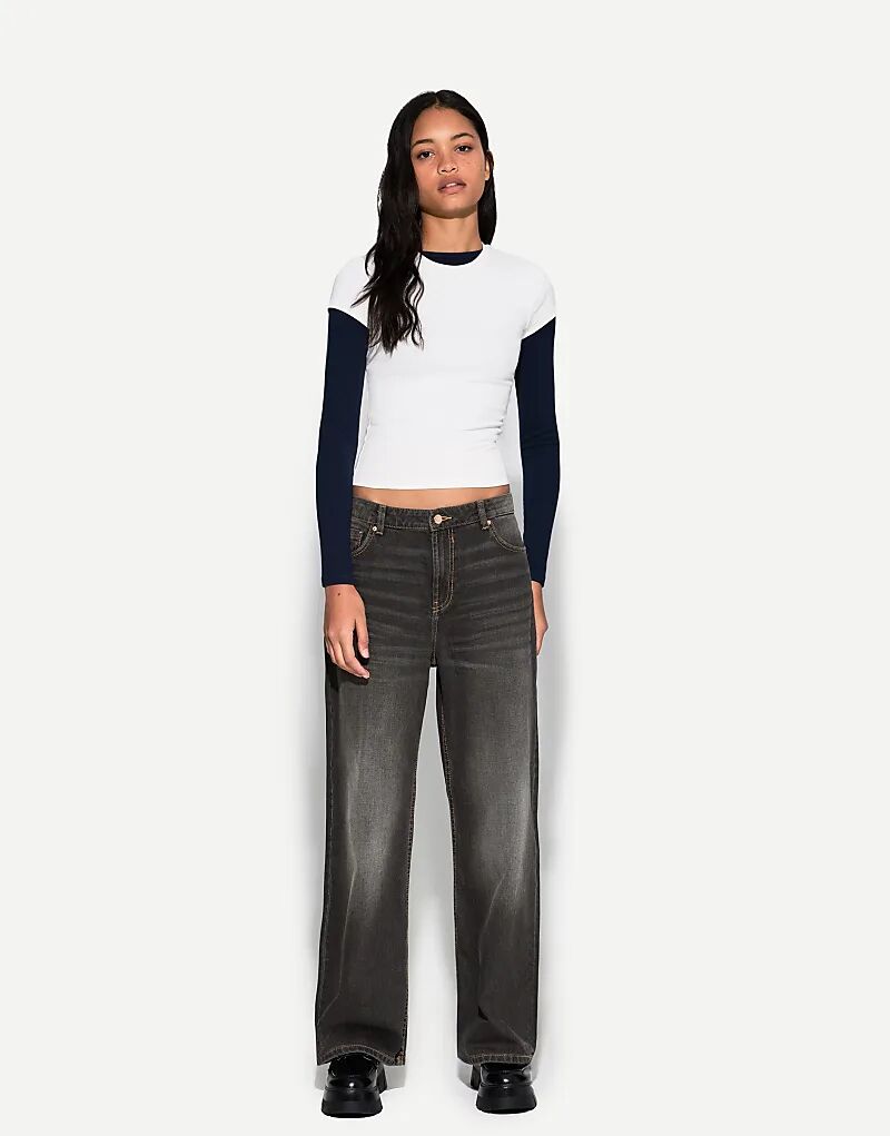 

Черные мешковатые джинсы Bershka Petite