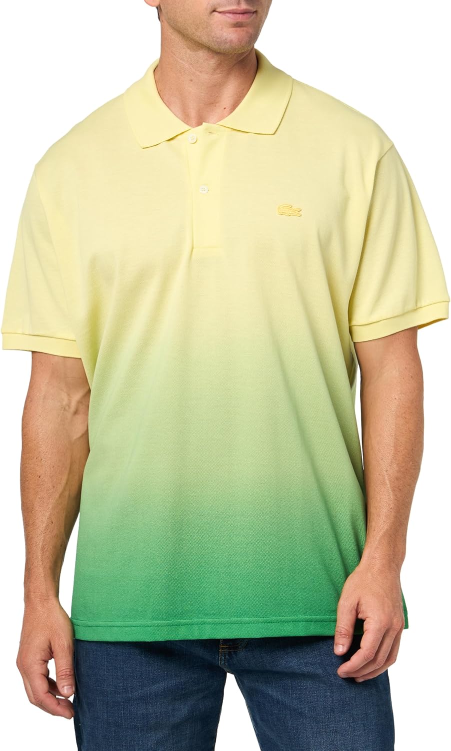 

Lacoste мужская классическая футболка поло с градиентом, Yellow & Calathea, Желтый, Lacoste мужская классическая футболка поло с градиентом, Yellow & Calathea