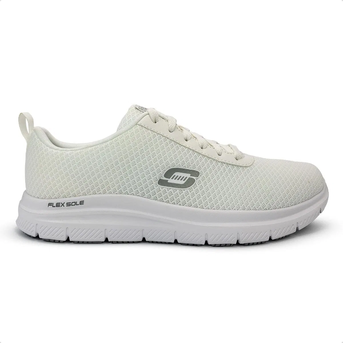 Мужские кроссовки Skechers Flex Advantage Sr Bendon, White Mesh Water And Stain Repellent Treatmen — фото 3