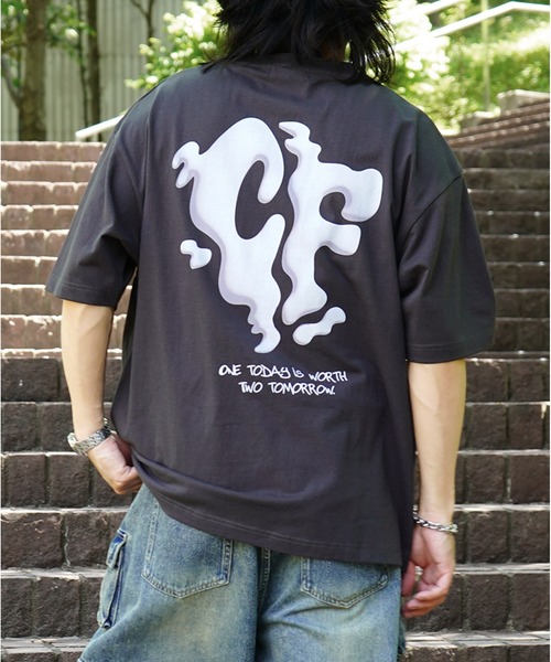 

Футболка унисекс оверсайз с принтом на спине, короткий рукав ILL'S, серый