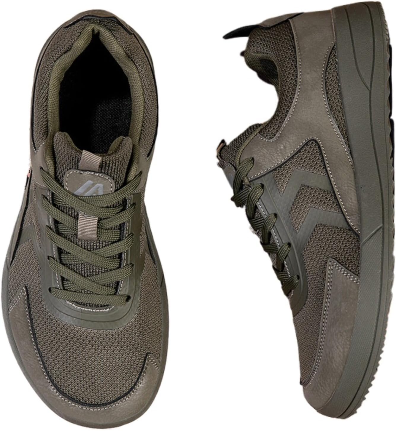 

Мужские походные кроссовки с широкой носочной частью - дышащие сетчатые беговые кроссовки с массивной подошвой, обувь на шнуровке для комфортной ходьбы для широкой стопы, для улицы и повседневного использования (черный, серый, зеленый) Azttoztto