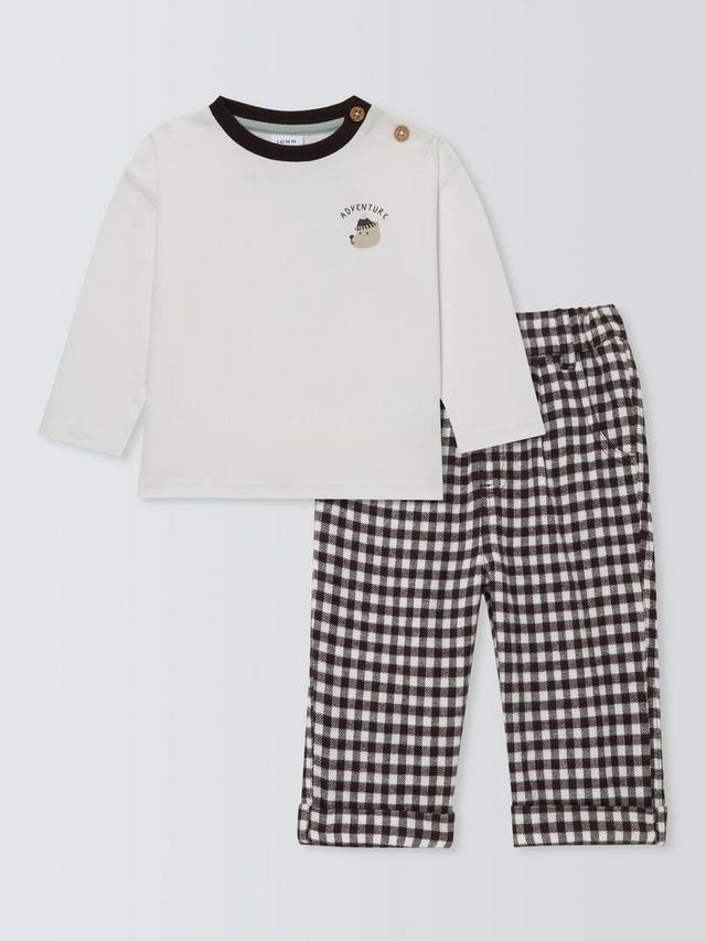 

Комплект Baby Adventure с длинным рукавом и брюками в клетку John Lewis, Multi