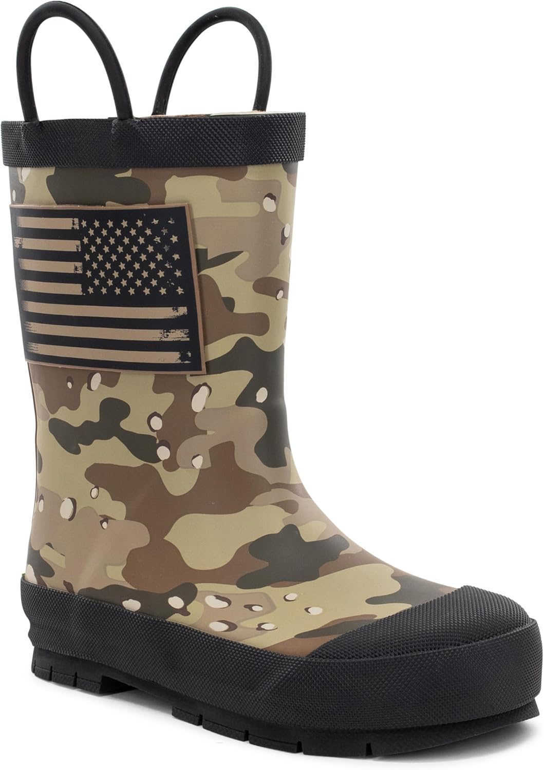 

Детские резиновые сапоги Western Chief с ручками для надевания - премиальные водонепроницаемые сапоги для мальчиков и девочек, Frontier Flag