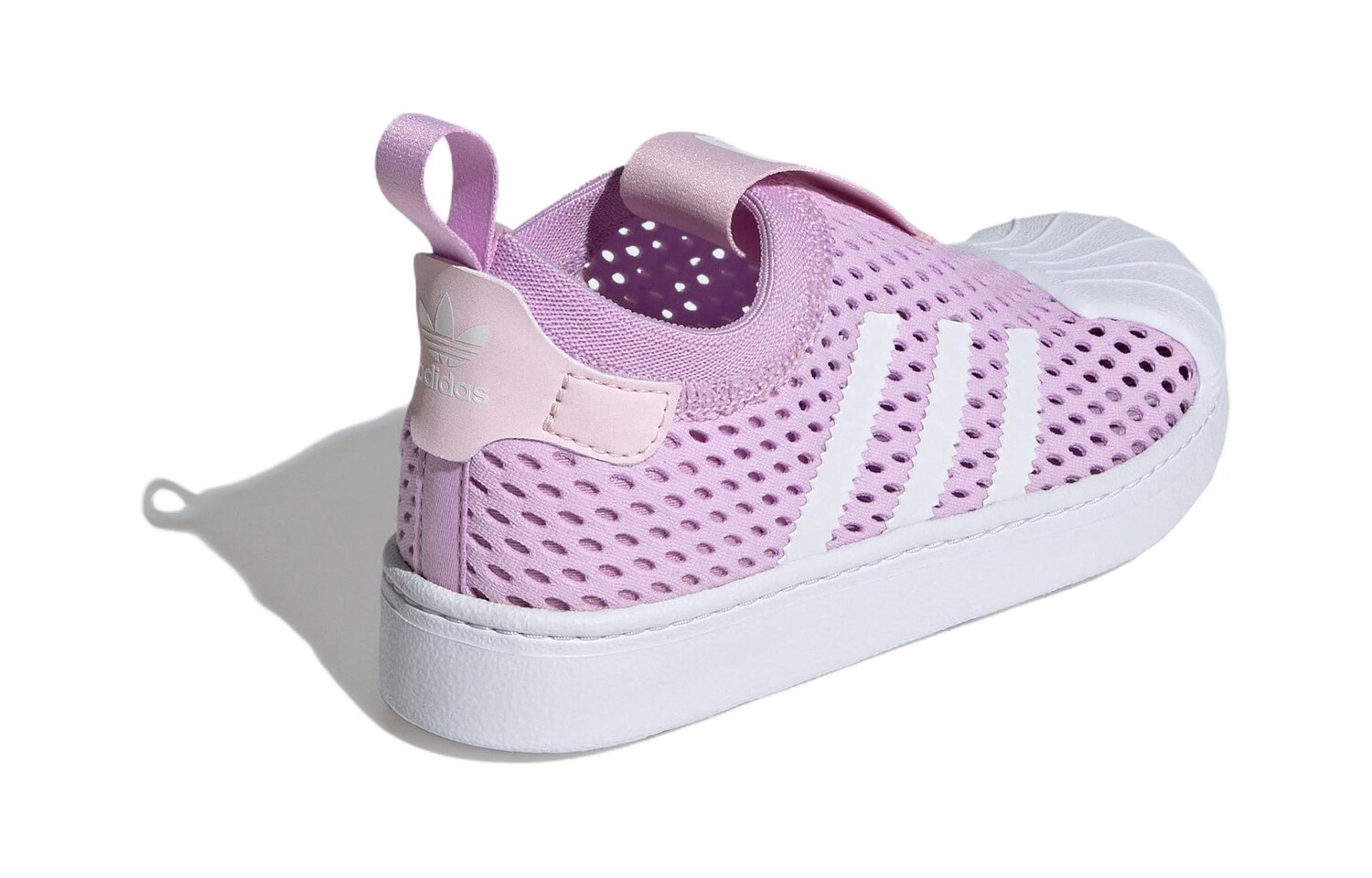 Детские кроссовки для скейтбординга adidas originals Superstar Series PS, Pray for light lavender/white/clear powder — фото 4